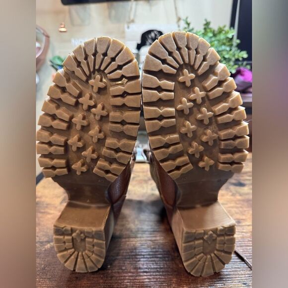 BullBoxer Brown Heeled Moto Booties size 10 - Picture 2 of 12